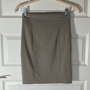 Express MIDI a-Line skirt size 0 tan